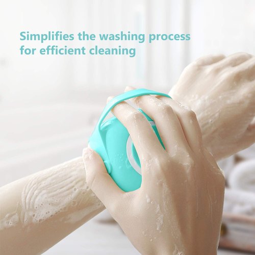 Soft Silicone Bath Brush With Hooks Baby Showers Cleaning Bath Brushes Mud Dirt Remover Massage Back Scrub Showers (Random Color)