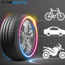 2pcs 1pair Bike Car Tire Valve Cap Wheel Spokes LED Light