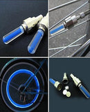 2pcs 1pair Bike Car Tire Valve Cap Wheel Spokes LED Light