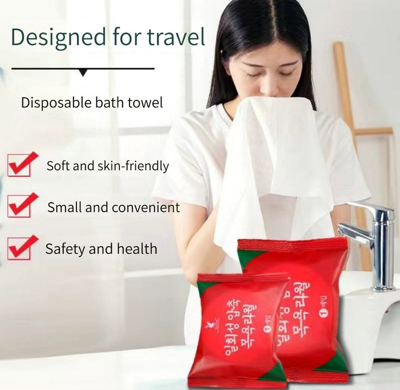 Compressed Bath Towels Disposable Face Towels Large Magical Towel Portable Travel Strong Water Absorption Large Travel Hotel Towels Size 70 X 140 Cm