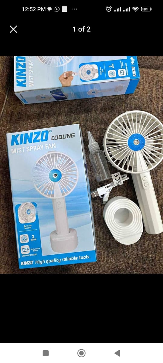 Kinzo Portable Hand Fan: Beat the Heat and Keep Your Makeup Intact!