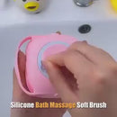 Soft Silicone Bath Brush With Hooks Baby Showers Cleaning Bath Brushes Mud Dirt Remover Massage Back Scrub Showers (Random Color)